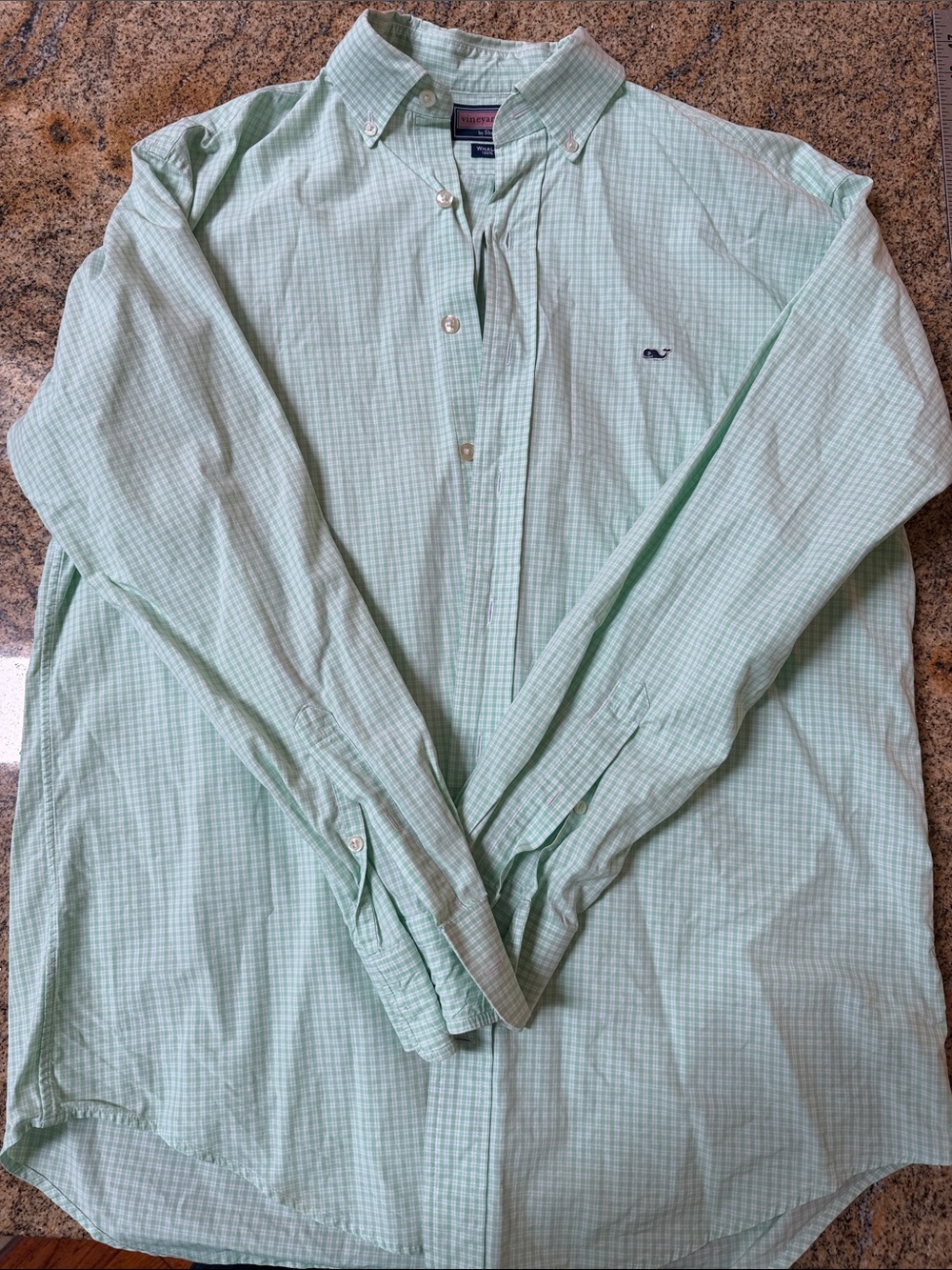 Vineyard Vines Mint Green Windowpane Button-Down Shirt
